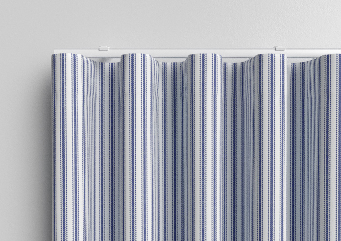 Lace Stripes, Sapphire - Made to Measure Curtains - Image 13